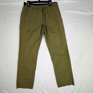 Duluth Trading Co AKHG Roadless Pants Mens 33x31 Olive Green Hiking Cargo